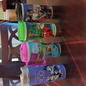 Lot of 4 Disney World Resort Refillable Travel Mugs with Lids